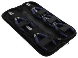 Plier & Cutter Set, 5 Pieces, Round, Flat & Bent Nose Pliers, Top & Diagonal Cutters
