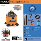 RIDGID 14 Gallon 6.0 Peak Horsepower NXT Wet Dry Shop Vacuum (open box)