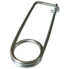 Safety Pin, Coiled Tension, 3/64 in Pin Dia, 1-9/16 in Shank Lg, Steel, Zinc Plated Finish, 25 PK