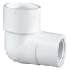 PVC Reducing Elbow, Socket x FNPT, 2 in x 1 in Pipe Size