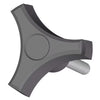 Three Prong Knob with Screw, 5/16-18 Thread Size, 1.125"L, Steel