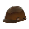 V-Gard Front Brim Hard Hat, Slotted, Cap Style, Type 1, Class E, Staz-On Pinlock Suspension, Brown