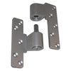 Pivot Hinge, Diecast Aluminum, Surface Mounting, 1 1/8 in Leaf W x 5 in Leaf H, Aluminum