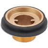 Toilet Spud, 2 x 1 1/4, Brass/Rubber
