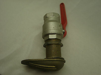 Stainless Steel 1.5" ball valve with brass intake strainer Plumbing & Ventilation part from MarineSurplus.com