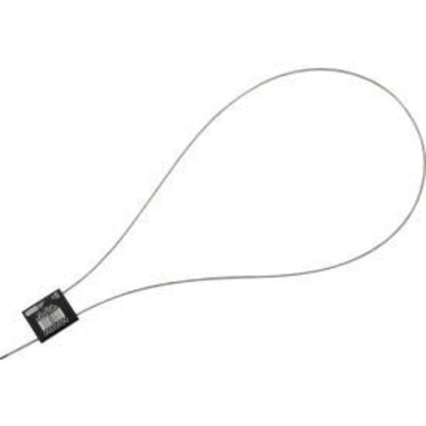 Global Industrial„¢ Metal Cable Seal,  1/16"x24"L,  Black,  50/Pack