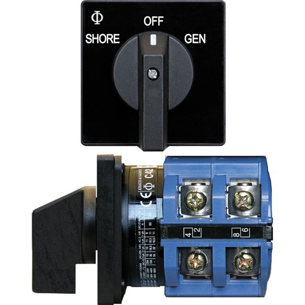 Blue Sea 9011 Switch,  AV 120VAC 65A OFF +2 Positions