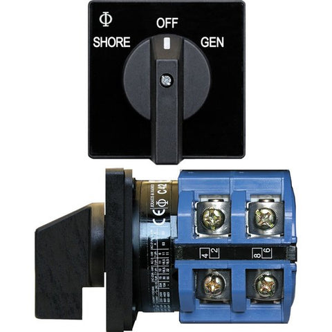 Blue Sea 9011 Switch,  AV 120VAC 65A OFF +2 Positions