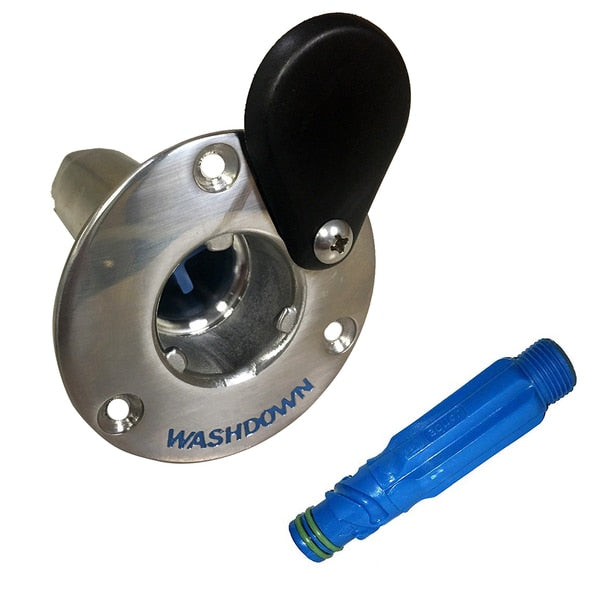 Stainless Steel Quick-Release Hose Deck Mount Fitting and Hose Adapter
