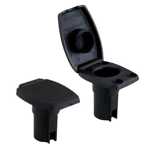 Oval 2-Pin Base f/Angled Pole - Black