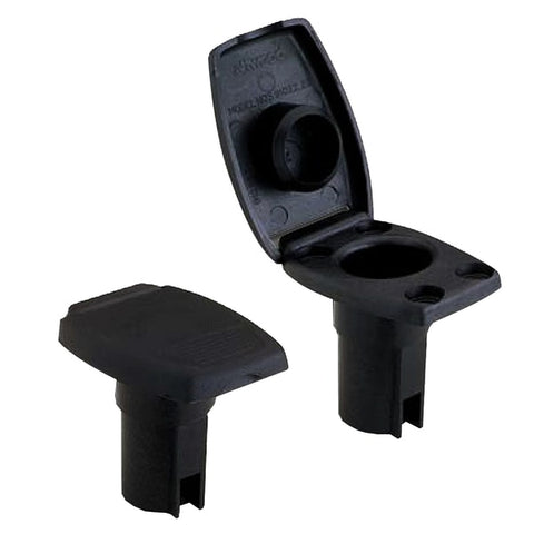 Oval 2-Pin Base f/Angled Pole - Black