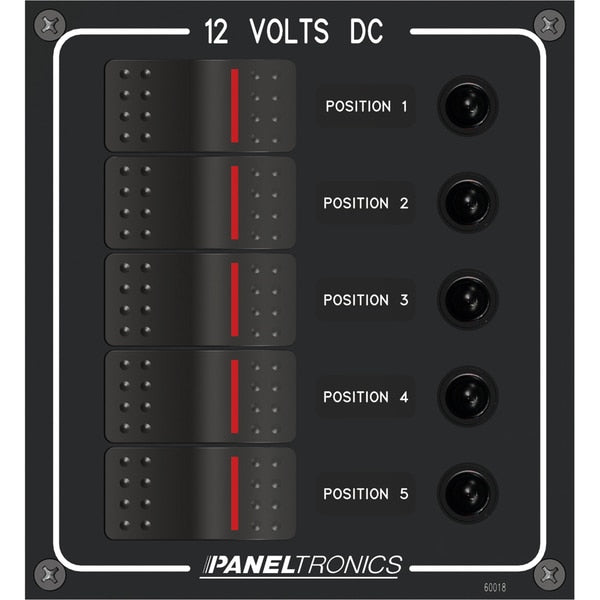 Dc 5 Position Illuminated Rocker Switch