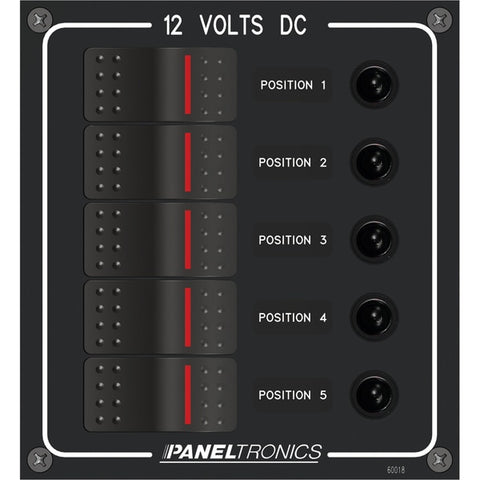 Dc 5 Position Illuminated Rocker Switch