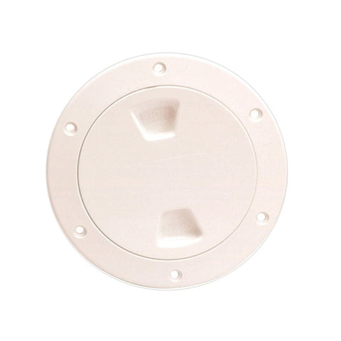 4" Smooth Center Screw-Out Deck Plate - Beige