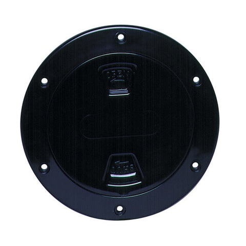 4" Smooth Center Screw-Out Deck Plate - Black