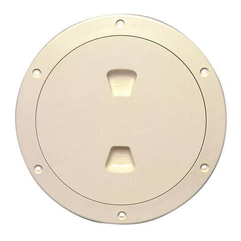 6" Smooth Center Screw-Out Deck Plate - Beige