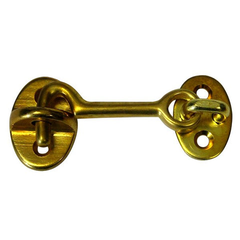 Cabin Door Hook - Polished Brass - 2"
