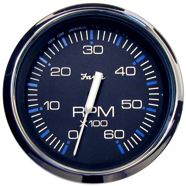 Chesapeake Black SS 4" Tachometer - 6, 000 RPM (Gas - Inboard & I