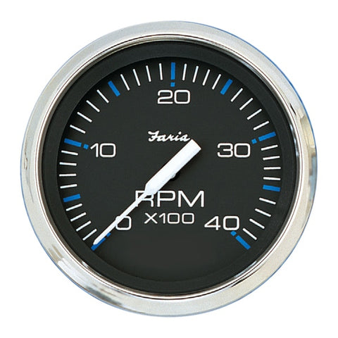 Chesapeake Black SS 4" Tachometer - 4, 000 RPM (Diesel - Mechanic