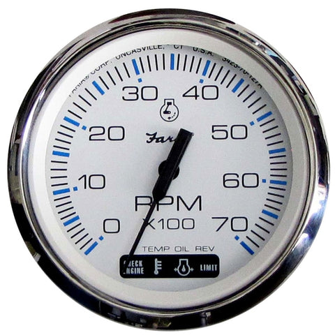 Chesapeake White SS 4" Tachometer w/Suzuki Monitor - 7, 000 RPM (