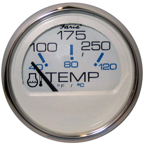 Chesapeake White SS 2" Water Temperature Gauge (100-250 F)