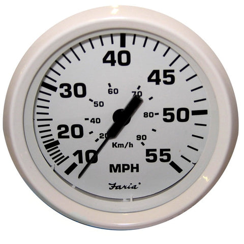 Dress White 4" Speedometer - 55MPH (Mechanical)