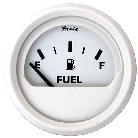 Dress White 2" Fuel Level Gauge (E-1/2-F)