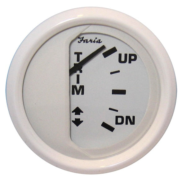 Dress White 2" Trim Gauge (J/E/Suzuki Outboard)