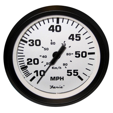 Euro White 4" Speedometer - 55MPH (Mechanical)