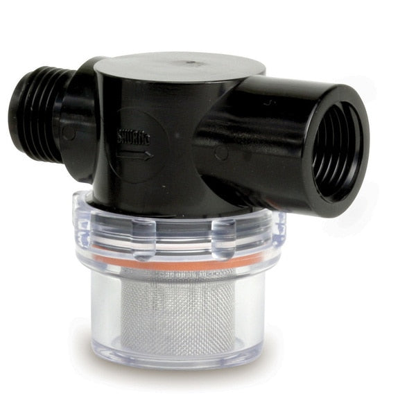 Twist-On Water Strainer - 1/2" Pipe Inlet - Clear Bowl