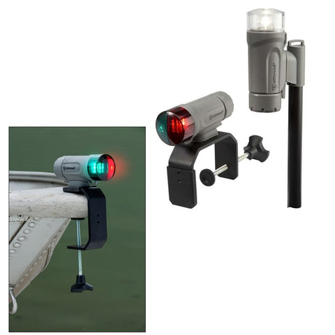 Portable Navigation Light Kit-C-Clamp,  Screw Down or Adhesive Pad-Gray