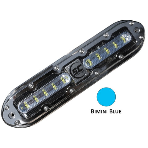 SCM-10 LED Underwater Light w/20' Cable - 316 SS Housing - Bimini Blue