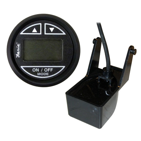 Euro Black 2" Depth Sounder w/Transom Mount Transducer