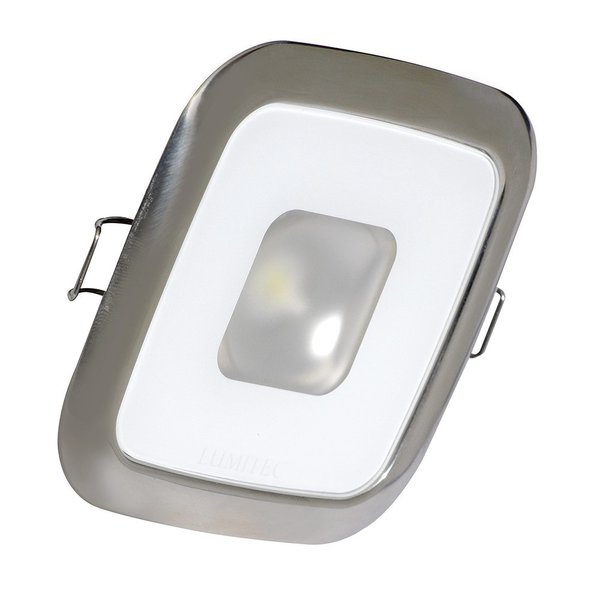 Square Mirage Down Light - White - Polished Bezel