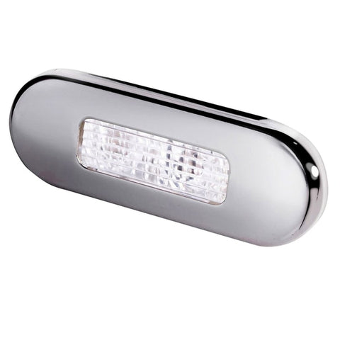 Oblong Courtesy Surface Mount Lamp White Black White