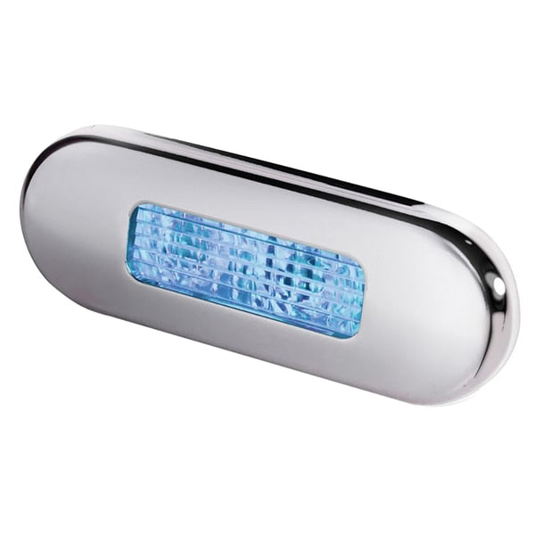 Oblong Courtesy Surface Mount Lamp Blue Black