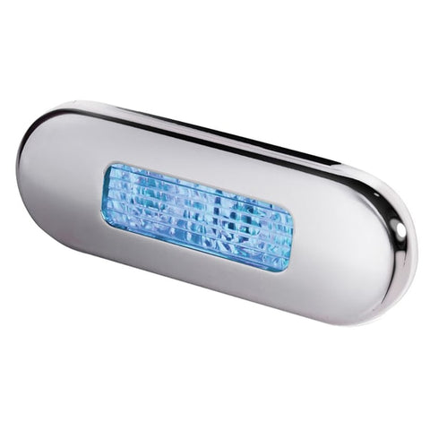 Oblong Courtesy Surface Mount Lamp Blue Black