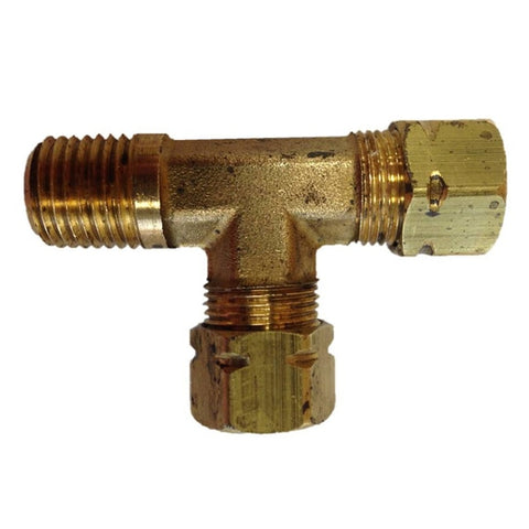 Male Run T-Fitting - 3/8" x 3/8" Tube x 1/4" NPT