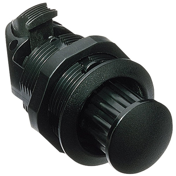 Pop-Out Knob Latch w/Fixed Grip Threaded Body - Black Plastic