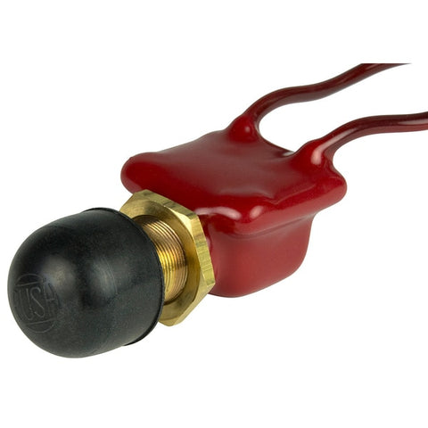 2-Position SPST PVC Coated Push Button Switch - OFF/(ON)