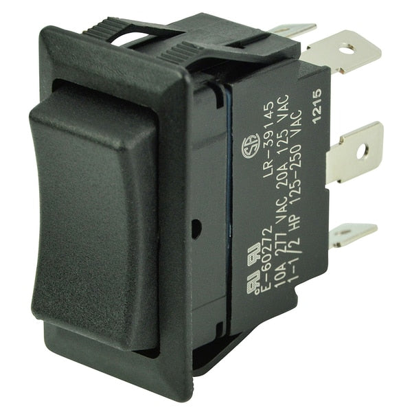 DPDT Rocker Switch - 12V/24V - (ON)/OFF/(ON)