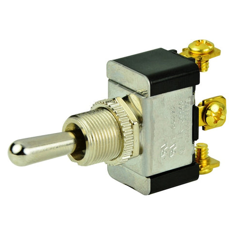 SPDT Chrome Plated Toggle Switch - (ON)/OFF/(ON)