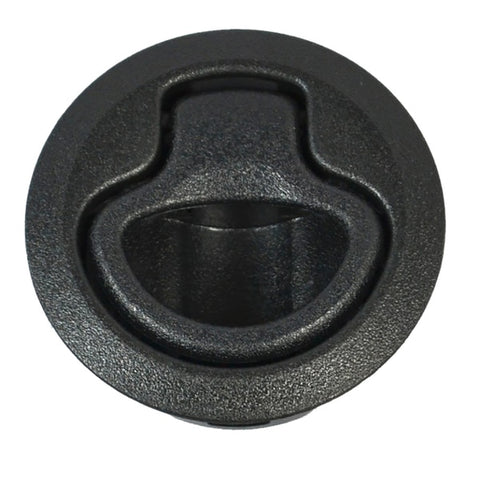 Flush Pull Latch - Pull To Open - Non-Locking Black Plastic