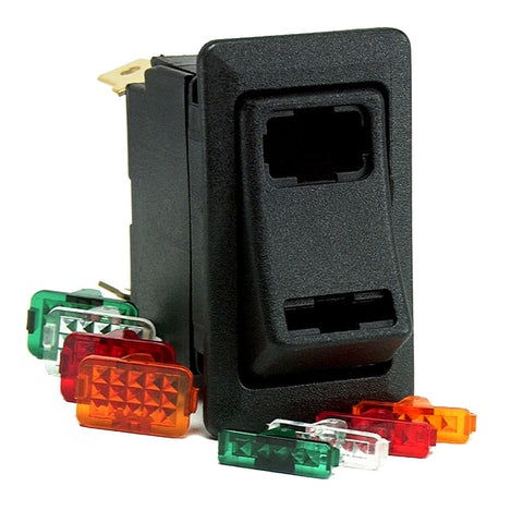 Lighted Rocker Switch SPDT On-Off-On 4 Blade