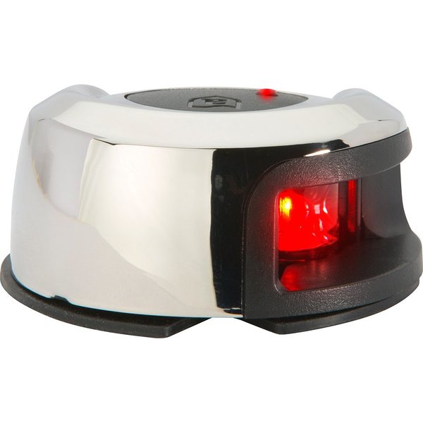 Attwood LightArmor Deck Mount Navigation Light - Stainless Steel - Port red - 2NM