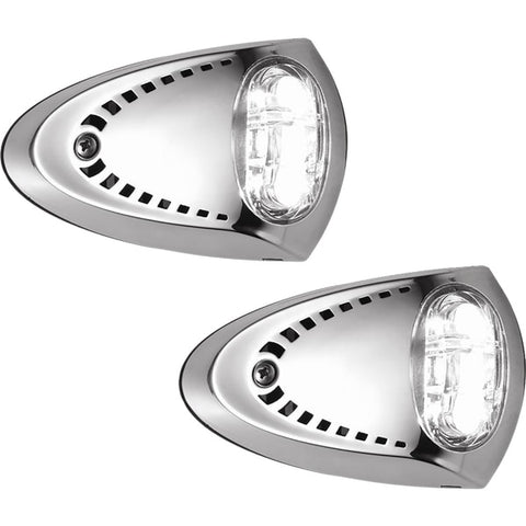 LED Docking Lights - Stainless Steel - White LED - Pair