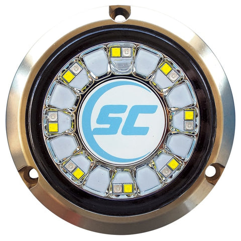 Blue/White Color Changing Underwater Light - 16 LEDs - Bronze
