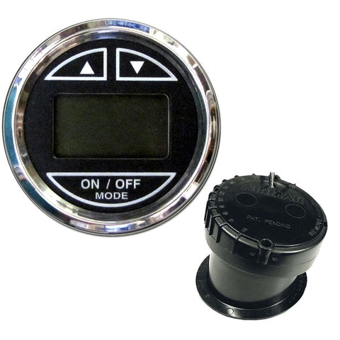 2" Depth Sounder w/In-Hull Transducer - Black - Stainless Steel