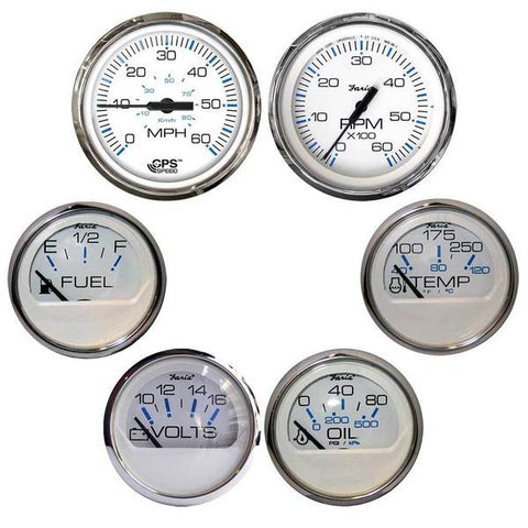 Chesapeake White w/Stainless Steel Bezel Boxed Set of 6 - Speed,
