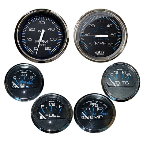 Box Set of 6 Gauges - Speed,  Tach,  Fuel Level,  Voltmeter,  Water,